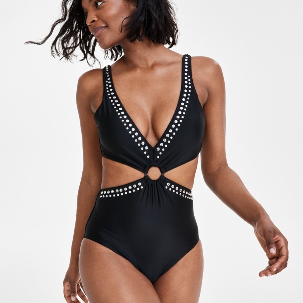 Bar III Tell Me About It Stud One-Piece Swimsuit |